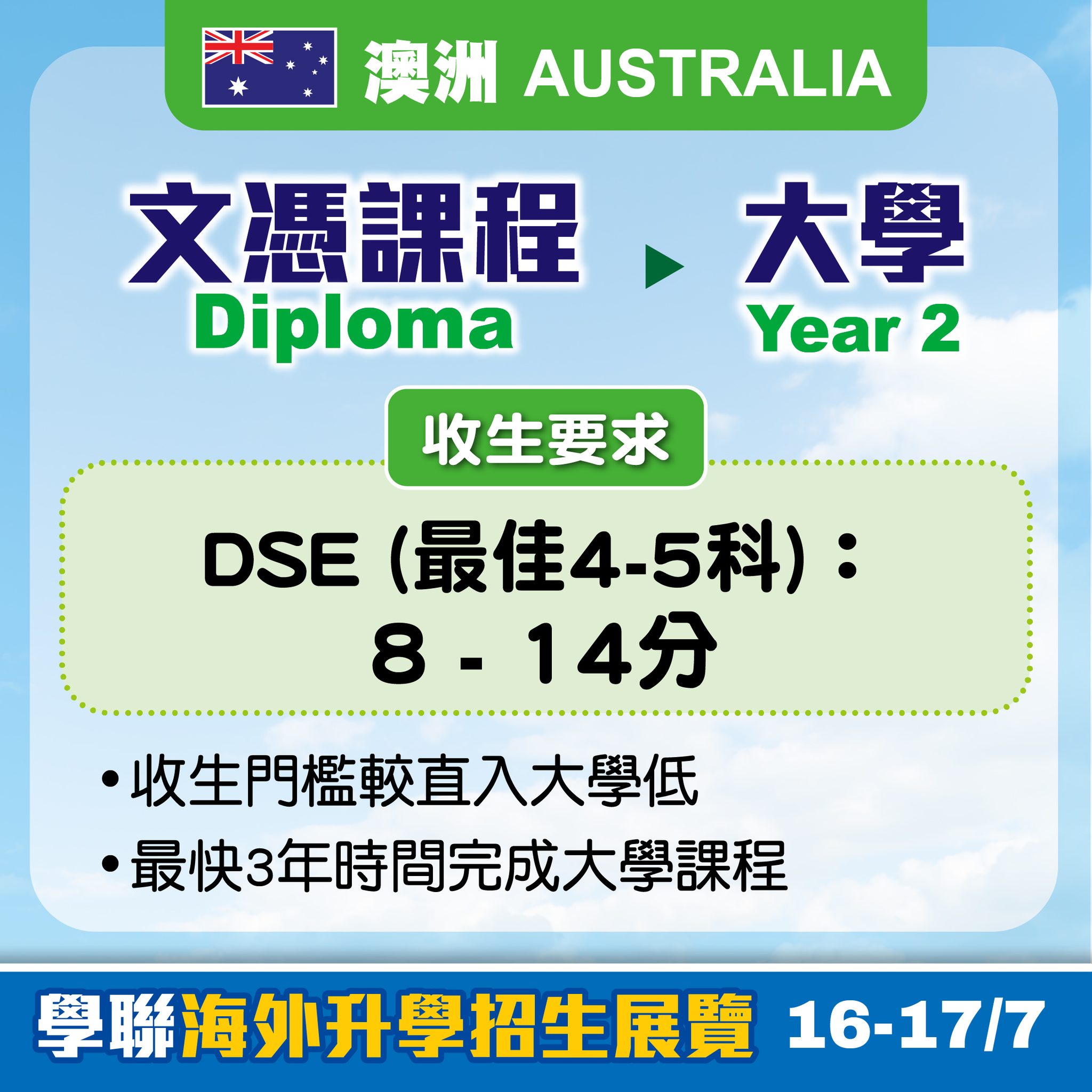 仍有機會升讀英、澳、加頂尖大學