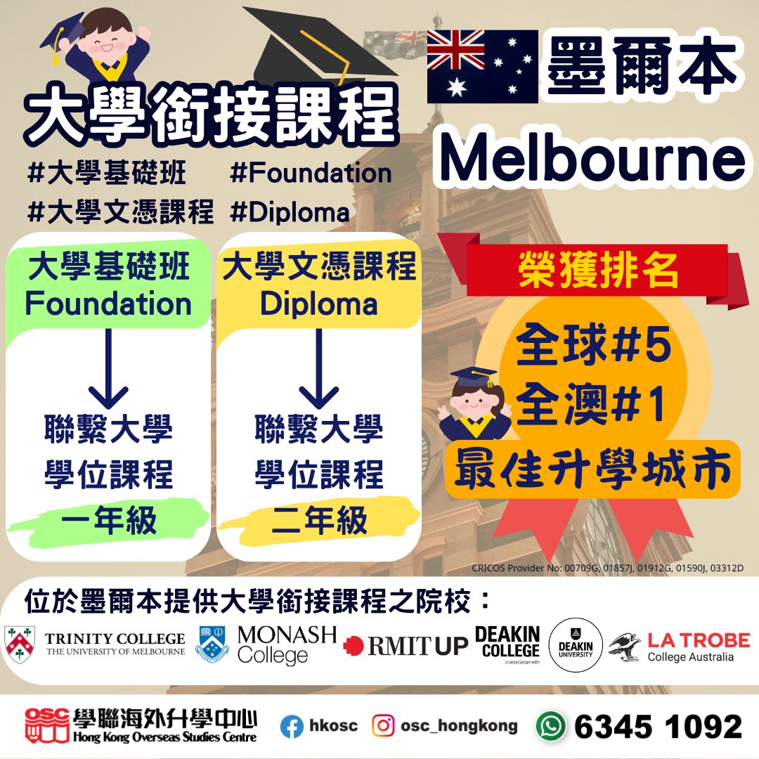 讀澳洲大學銜接課程：最快3-4年完成學士學位，墨爾本升學選擇多樣！