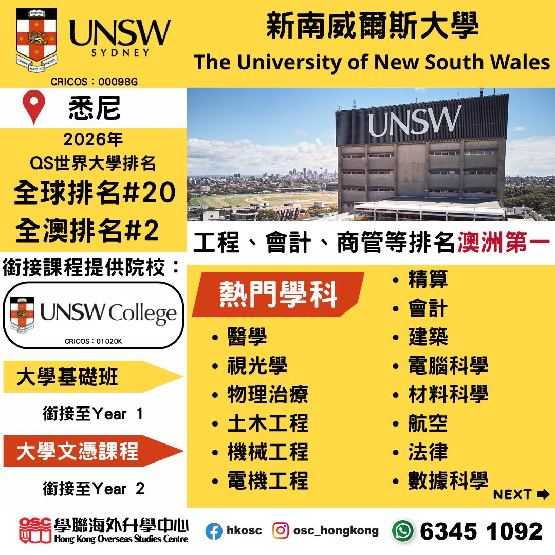 澳洲八大院校排名、熱門學科及銜接途徑全解析！
